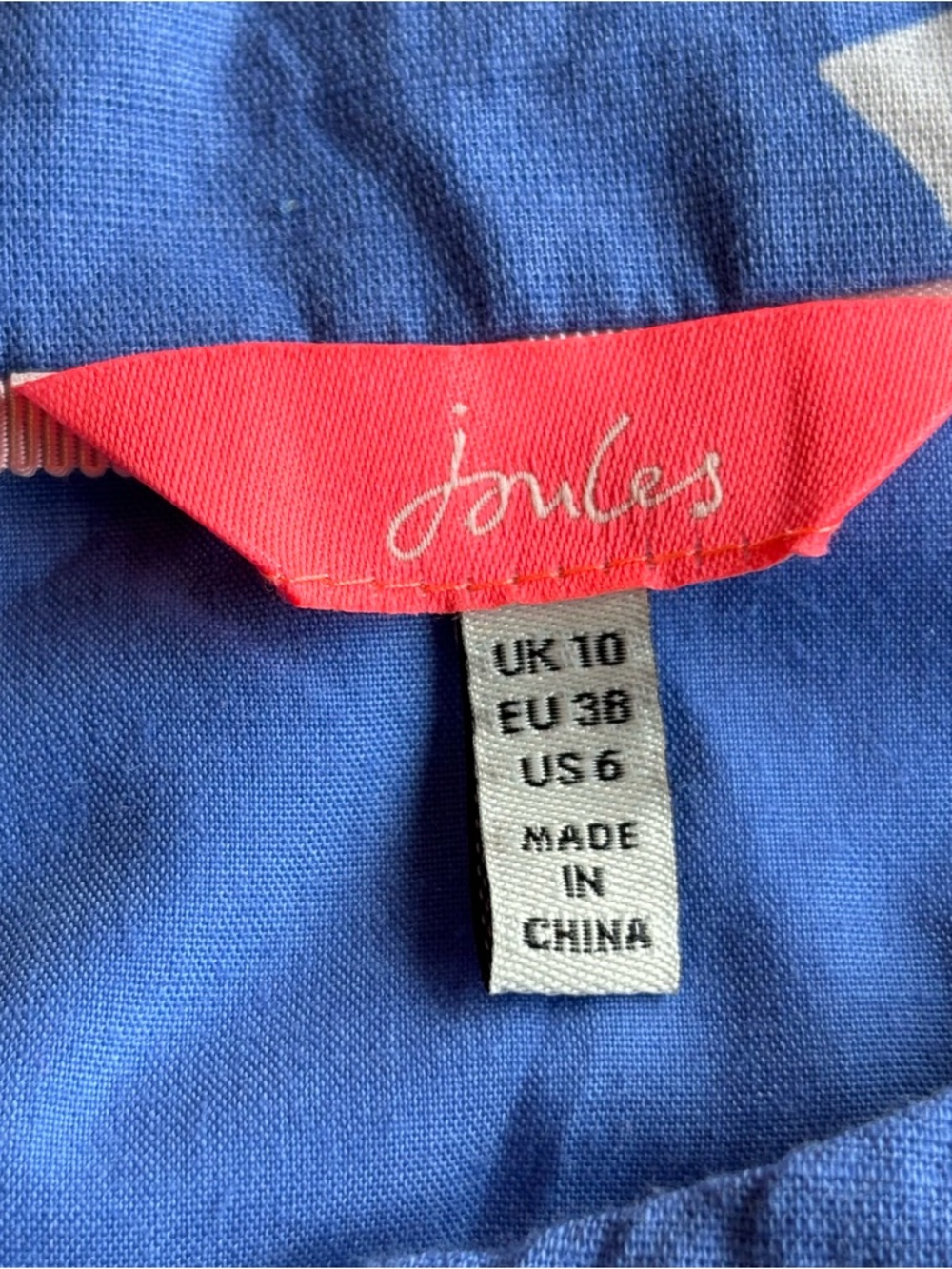 Joules Blue Floral Sleeveless Sheath Dress - Picture 3 of 5